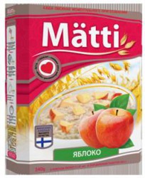 Каша, Matti (Матти) 40 г №15 овсяная с яблоком