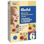 Каша безмолочная, Bebi (Беби) 200 г овсяная с лесными ягодами с 6 мес