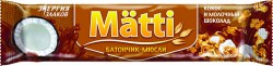 Батончик-мюсли, Matti (Матти) 24 г Кокос и молочный шоколад