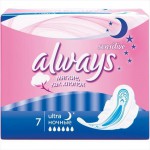 Прокладки женские, Always (Олвейз) 7 шт ультра сенситив найт
